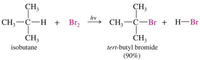 bromination of isobutane