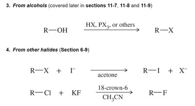 halide exchange reactions
