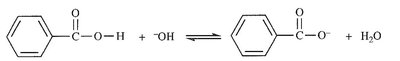 Acid-base reaction with curved arrows