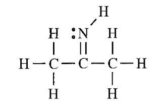 Lewis structure for CH3C(NH)CH3
