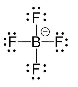 Lewis structure for BF4- with formal charge