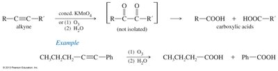 Cleavage of alkynes to carboxylic acids