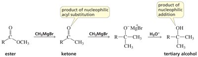 Grignard reaction with ester