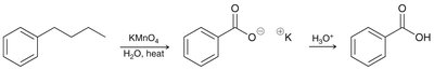 Permanganate oxidation of benzylic position