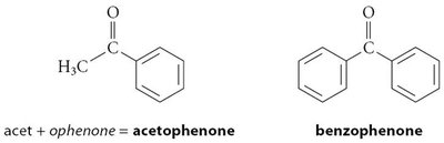 acetophenone and benzophenone structures