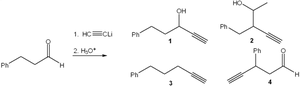 Addition of terminal alkyne to aldehyde