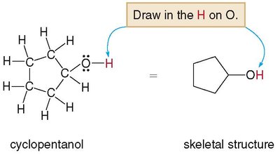 Cyclopentanol skeletal structure
