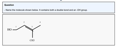 Naming molecule with double bond and OH group