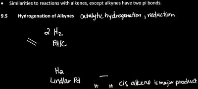 Hydrogenation of alkynes: catalytic and Lindlar's catalyst