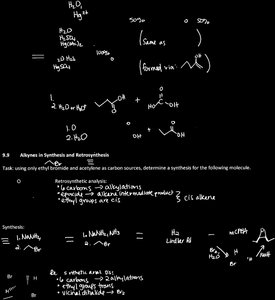 Alkyne synthesis and retrosynthesis example