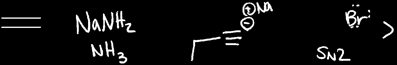 Preparation of alkynes by alkylation: acetylide ion formation and SN2 reaction