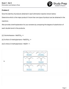 Elimination reaction products and Zaitsev's Rule