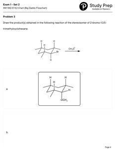 Cyclohexane stereochemistry and reaction product