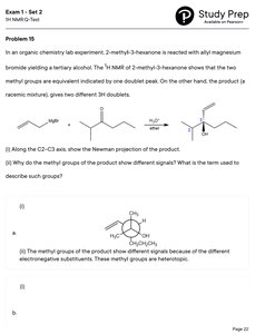 Newman projection and methyl group equivalence