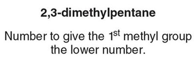 Numbering for 2,3,5-trimethyl-4-propylheptane
