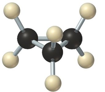 3D structure of cyclopropane