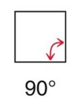 Puckered conformation of cyclobutane