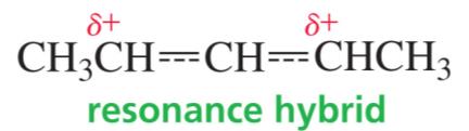 Resonance hybrid in a conjugated diene
