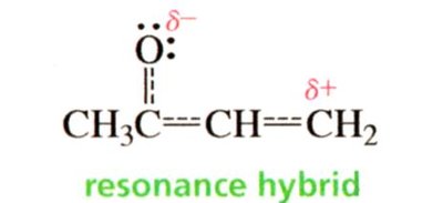 Resonance hybrid in an enolate ion