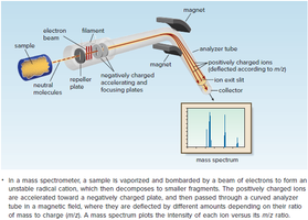 Schematic of a mass spectrometer
