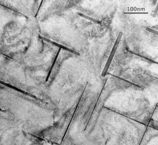 TEM image of Al-Cu alloy microstructure