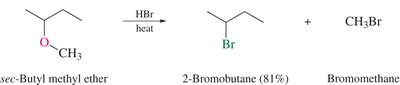 Acid-catalyzed cleavage of ethers