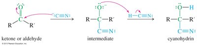 Cyanohydrin formation mechanism