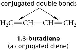 Structure of 1,3-butadiene, a conjugated diene