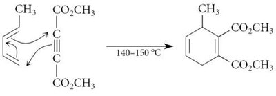 Diels-Alder reaction with alkyne dienophile