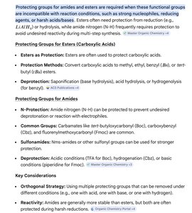 Protecting groups for amides and esters