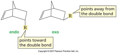 Endo and exo product orientation in Diels-Alder reaction
