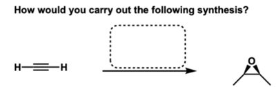 Acetylene to epoxide synthesis