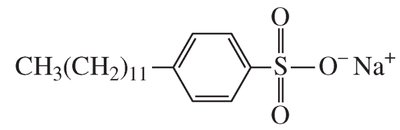 Structure of a synthetic detergent