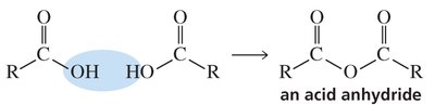 Formation of an acid anhydride from two carboxylic acids