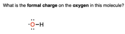 Formal charge calculation for oxygen