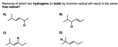 Hydrogen removal for same free radical