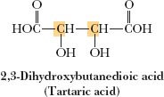 Structure of tartaric acid