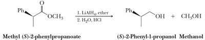 Reduction of methyl (S)-2-phenylpropanoate with LiAlH4