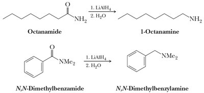 Reduction of amides to amines with LiAlH4