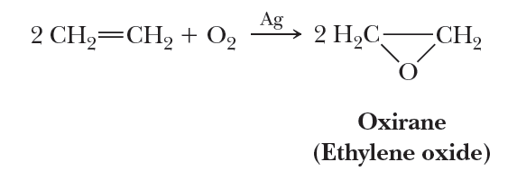 Industrial synthesis of ethylene oxide