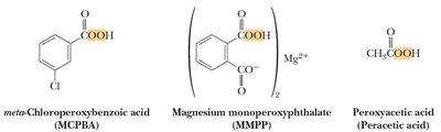 Peroxycarboxylic acids used in epoxidation