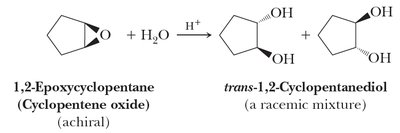 Acid-catalyzed hydrolysis of cyclopentene oxide