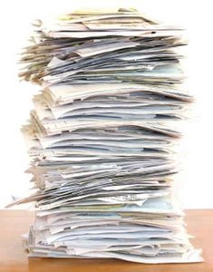 Stack of paper, representing organic molecules in paper
