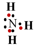 Lewis structure of ammonia (NH3)