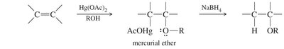 Alkoxymercuration–demercuration mechanism