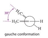 Gauche conformation of a diene