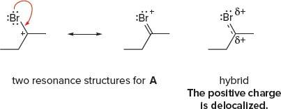 Resonance structures for carbocation