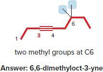 Numbering and substituent placement in alkyne nomenclature