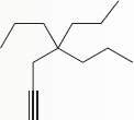 Skeletal structure of an alkyne