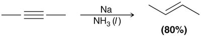 Reduction of alkyne to trans-alkene using sodium in liquid ammonia